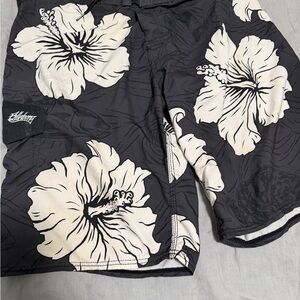 Billabong Black Swim Shorts with White Logo